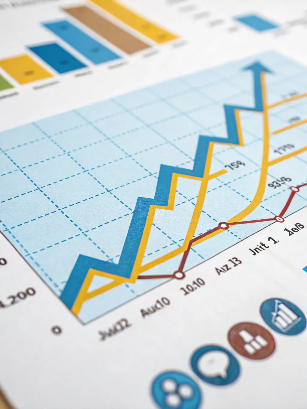 A graph showing upward financial growth, representing successful investment strategies and increased returns on assets.